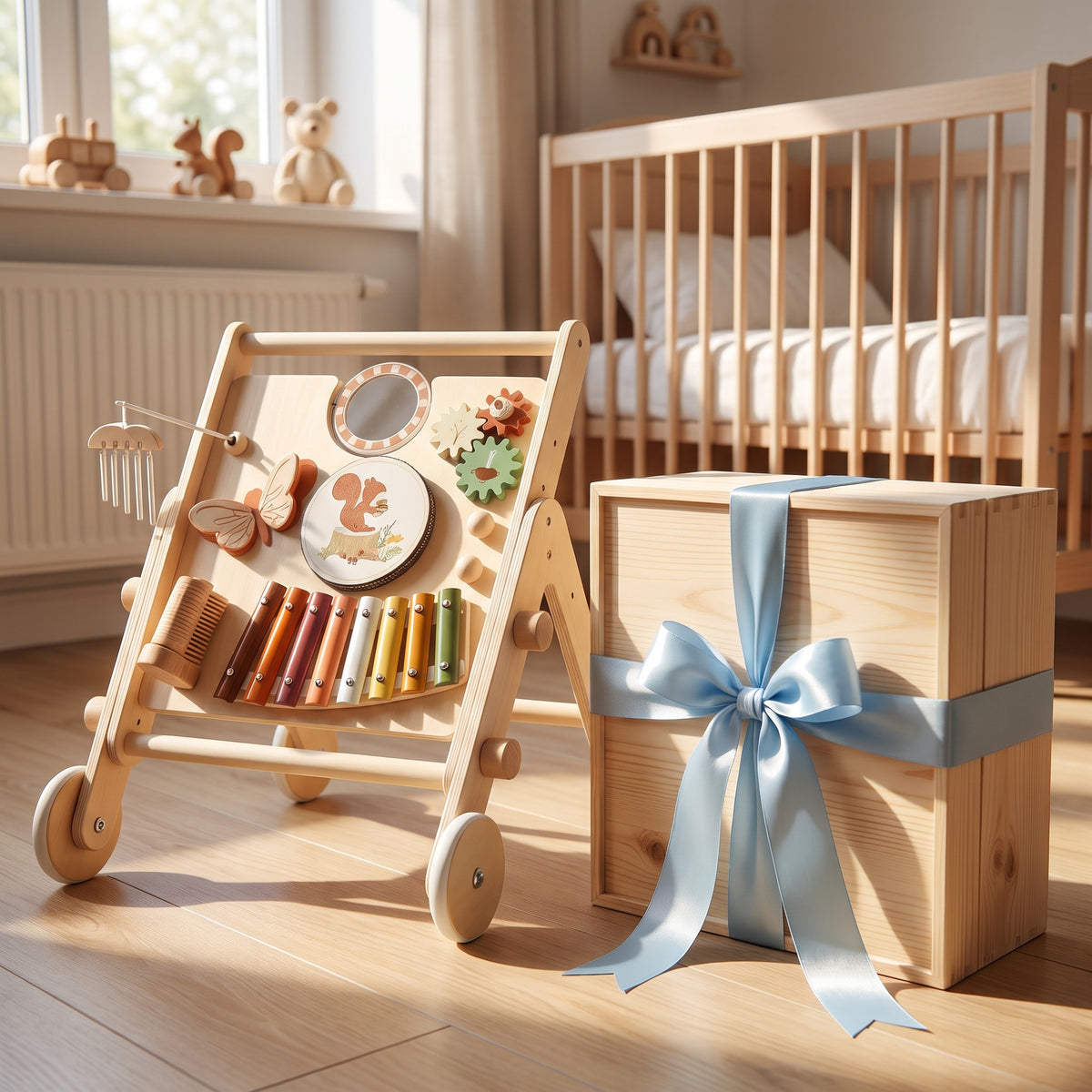 Houten Loopwagen-Trainer Muziek | Russle