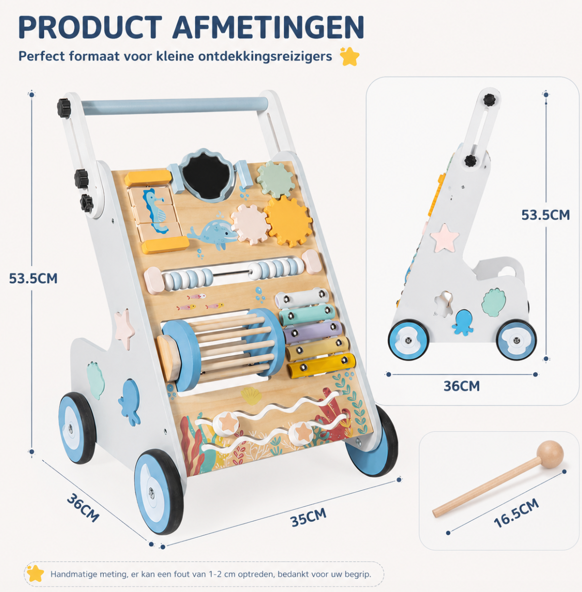 Houten Loopwagen-Trainer Ocean | Russle