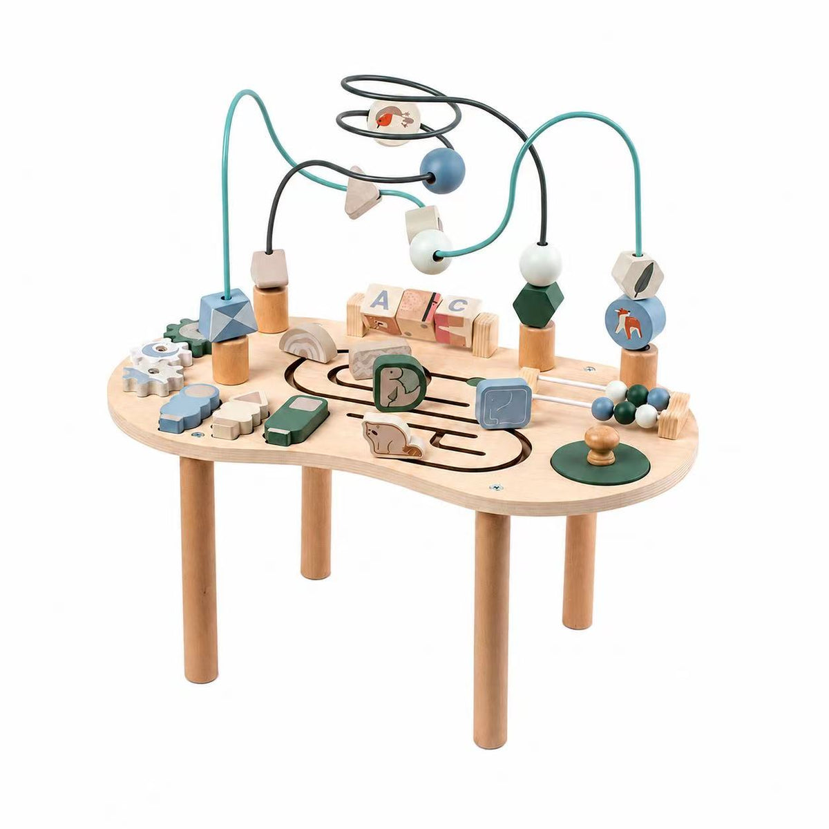 Houten Activiteitentafel Pastel Blauw | Russle