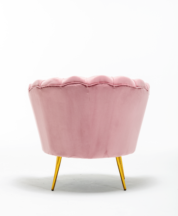 Velvet Schelp Fauteuil Stoel Roze